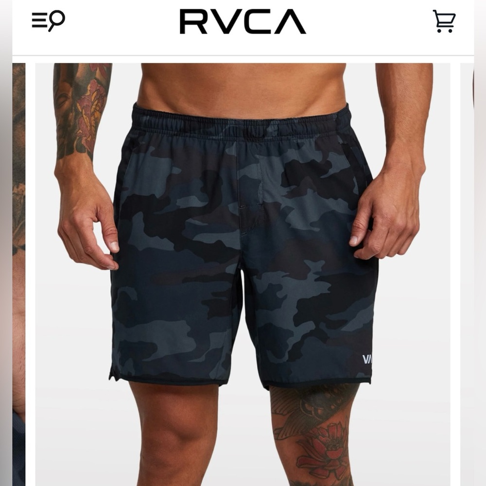 RVCA Yogger Black Camo Men’s Shorts XXL